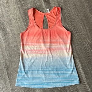Peach 🍑 Activewear Tank Top 😍 Blue + Coral